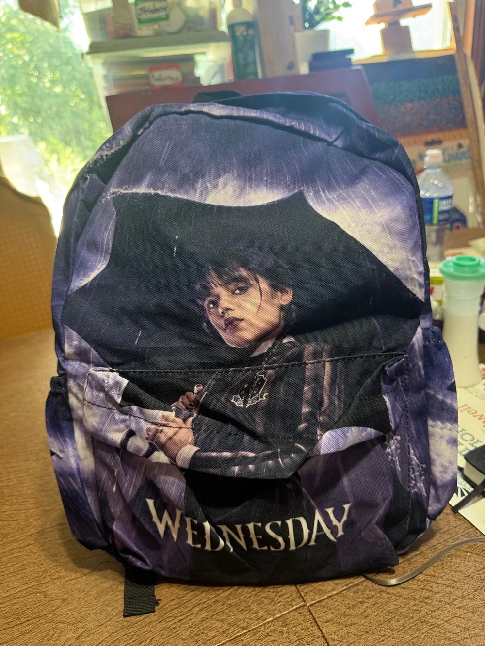 Wednesday-Inspired Kids Costume Backpack in Dark Purple